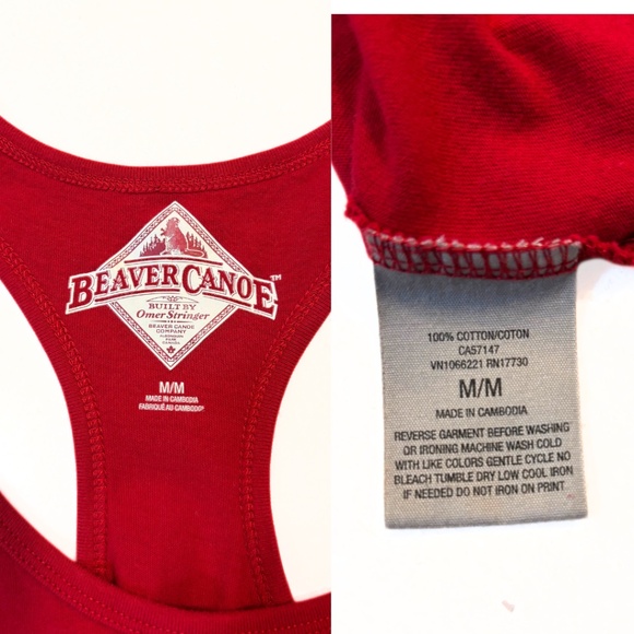 Beaver Canoe Racerback Tank Red Size M - Picture 7 of 7